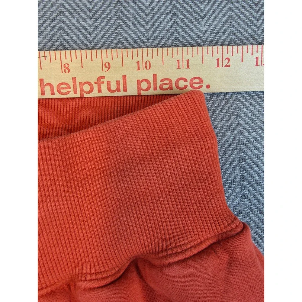 Nike Sportswear Orange Fleece Jogger Sweatpants XS Embroidered Swoosh Logo